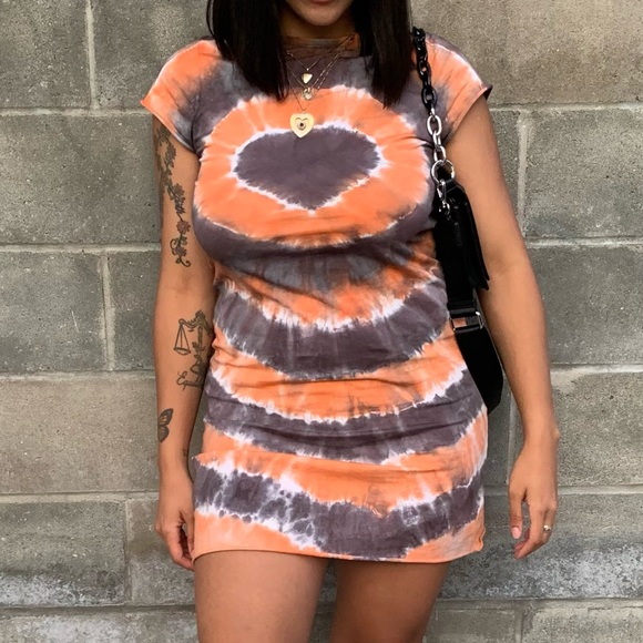 SOLD The Ragged Priest tie-dye mini dress mini dress - Picture 1 of 5